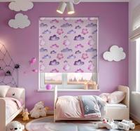 Roze patroon rolgordijn wolken