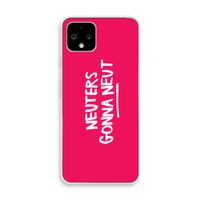 Neuters (roze): Pixel 4 Transparant Hoesje