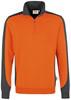 Hakro 476 Zip sweatshirt Contrast MIKRALINAR® - Orange/Anthracite - 3XL