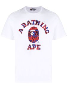 A BATHING APE® t-shirt en coton à logo imprimé - Blanc