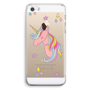 Roze eenhoorn: iPhone 5 / 5S / SE Transparant Hoesje