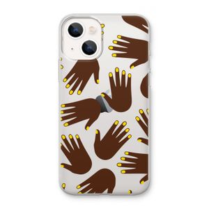 Hands dark: iPhone 13 mini Transparant Hoesje