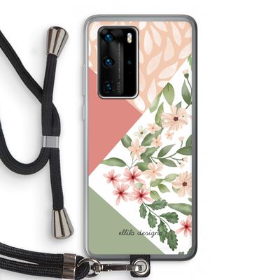 Sweet heaven geometrics: Huawei P40 Pro Transparant Hoesje met koord