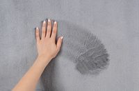 Superzacht Laagpolig Vloerkleed met bontlook Grijs-140 x 200 cm