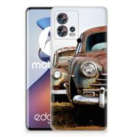 Motorola Edge 30 Fusion | Siliconen hoesje | met foto Vintage Auto
