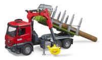 bruder MB Arocs houtvrachtwagen met laadkraan en grijper modelvoertuig - thumbnail