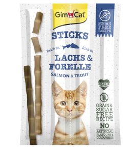 GimCat 400778 lekkernij voor honden & katten Kat Snack Zalm, Forel