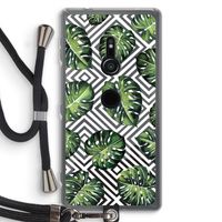 Geometrische jungle: Sony Xperia XZ2 Transparant Hoesje met koord