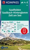 Wandelkaart 30 Saalfelden - Saalbach-Hinterglemm - Zell am See | Kompa