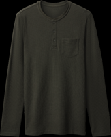 esmara Men Heren shirt met lange mouwen (Donkergroen, XL)