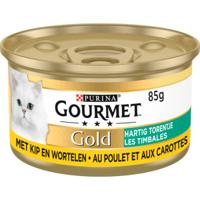 Gourmet Gold Hartig Torentje met kip en wortel natvoer kat (24x85 g) 24 x 85 g