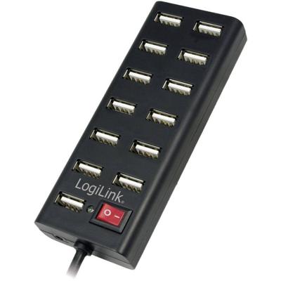 LogiLink UA0126 USB 2.0-hub 13 poorten Zwart