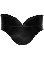 Alexander McQueen ceinture-corset en cuir - Noir