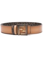 FENDI ceinture réversible à plaque logo - Marron - thumbnail