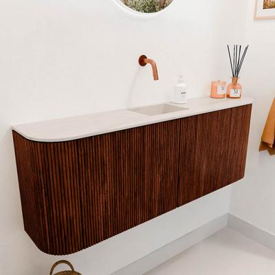 Toiletmeubel Mondiaz Joya Dlux | 113.2 cm | Meubelkleur Ruby | Faye wastafel Meli Wasbak Midden | Zonder kraangat(en)