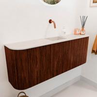 Toiletmeubel Mondiaz Joya Dlux | 113.2 cm | Meubelkleur Ruby | Faye wastafel Meli Wasbak Midden | Zonder kraangat(en) Toiletmeubel Mondiaz Joya Dlux | 113.2 cm | Meubelkleur Ruby | Faye wastafel Meli Wasbak Midden | Zonder kraangat(en)