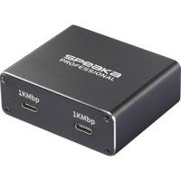 SpeaKa Professional SP-GNS-240 Splitter 2 poorten USB-C 1 GBit/s USB-stroomverzorging