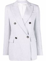 Brunello Cucinelli blazer à boutonnière croisée - Gris
