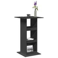 Bartafel met opbergruimte 60x60x102 cm bewerkt hout zwart