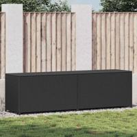 Tuinbox 200x50x60 cm poly rattan zwart