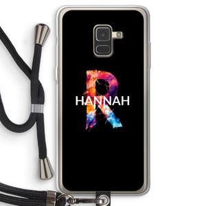 Abstract Spectrum: Samsung Galaxy A8 (2018) Transparant Hoesje met koord