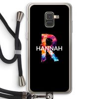 Abstract Spectrum: Samsung Galaxy A8 (2018) Transparant Hoesje met koord