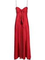 Alexandre Vauthier robe longue à détail noué - Rouge