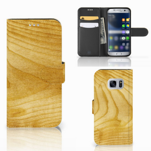 Samsung Galaxy S7 Book Style Case Licht Hout