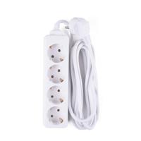 Benson Stekkerdoos - 4-voudig - wit - 1,5 meter - randaarde