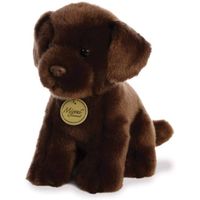 Aurora knuffel labrador junior 28 cm pluche bruin - thumbnail