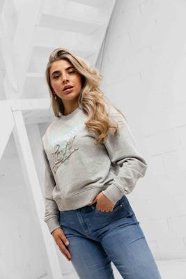 Guess Love Triangle Sweater Dames Grijs - Maat M - Kleur: Grijs | Soccerfanshop