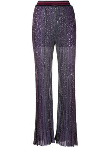 Missoni pantalon évasé à sequins brodés - Violet