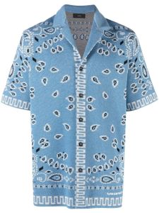 Alanui chemise en coton à imprimé bandana - Bleu