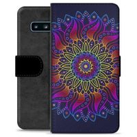 Samsung Galaxy S10 Premium Portemonnee Hoesje - Kleurrijke Mandala