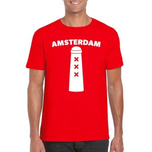 Amsterdam shirt met Amsterdammertje rood heren 2XL  -