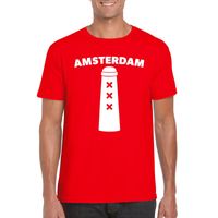 Amsterdam shirt met Amsterdammertje rood heren 2XL  - - thumbnail