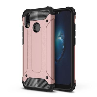 Voor Huawei P20 Lite Full-body Cover ruige TPU + PC combinatie back cover (Rose goud)