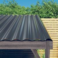 Dakpanelen 12 st 80x36 cm gepoedercoat staal antracietkleurig