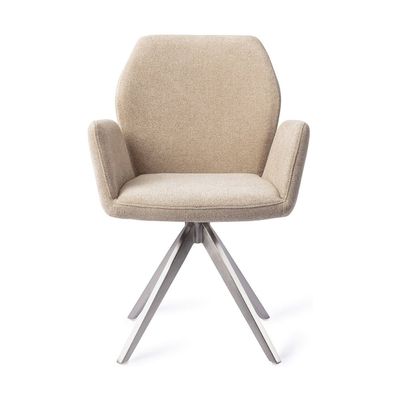 Jesper Home Misaki eetkamerstoel Funky Fudge turn steel