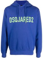 DSQUARED2 hoodie en coton à logo imprimé - Bleu - thumbnail