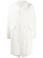 Jil Sander imperméable à logo imprimé - Blanc