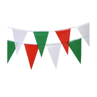 Vlaggenlijn groen/rood/wit 4 meter - thumbnail