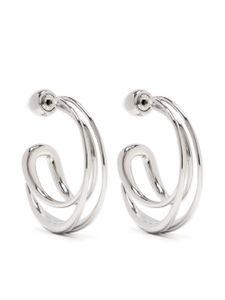 Mugler créoles à découpes - Argent