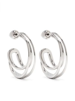 Mugler créoles à découpes - Argent