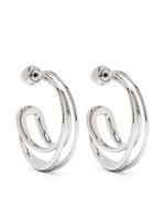 Mugler créoles à découpes - Argent Mugler créoles à découpes - Argent