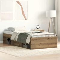 Bedframe zonder matras 75x190 cm spaanplaat ambachtelijk