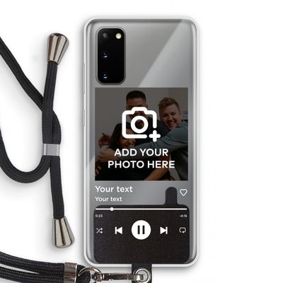 Music Player: Samsung Galaxy S20 Transparant Hoesje met koord