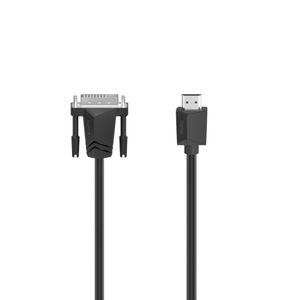 Hama 00200715 DVI-kabel DVI Adapterkabel DVI-D 24+1-polige stekker, HDMI-A-stekker 1.5 m Zwart 4K UHD