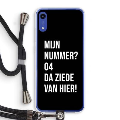 Da ziede van hier - Zwart: Honor Play 8A Transparant Hoesje met koord