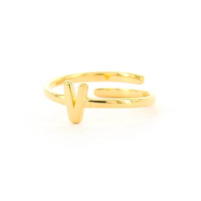 Imotionals Ring Letter V Goud